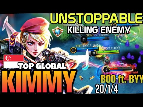 NONSTOP KILLING SOME ENEMY! | TOP GLOBAL KIMMY RANKED GAMEPLAY BEST BUILD 2021~ BOO ft. BYY [ MLBB ]