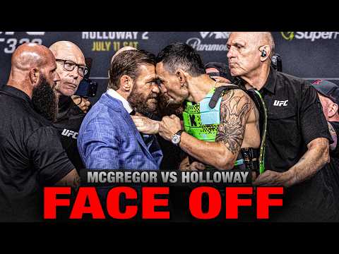 Video: Conor McGregor & Max Holloway HEATED Face Off Before UFC 329