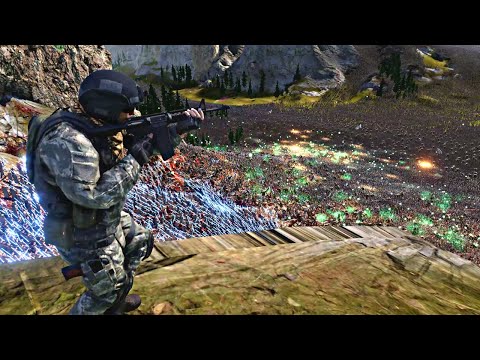 5,000,000 ORC SURROUNDED SPECIAL FORCES FROM THE MOUNTAINSIDE - Epic Battle Simulator 2 - UEBS 2