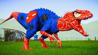 Indominus Rex do Homem Aranha vs Dinossauros - Jogo de Dinossauro Jurassic World Evolution