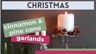 Cinnamon and pine cone garland
