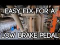 Low Brake Pedal ? It's not air in the system...