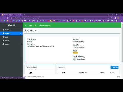 Employee Task Work Scheduler in PHP Application Projects