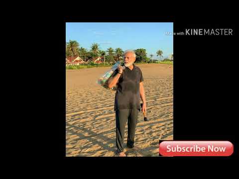 Narendra modi on beach