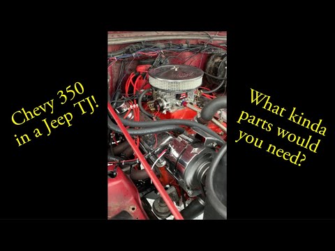 How to swap a v8 into a Jeep! // Chevy 350 in a jeep tj! // Part overview