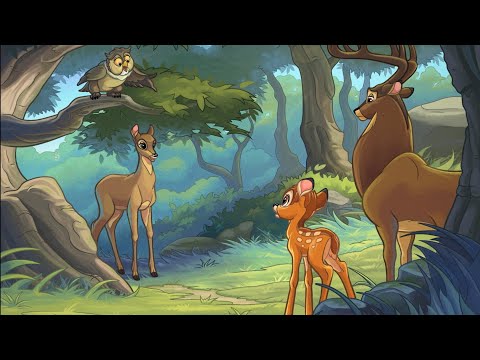 Happy Colour - Colour by Number. Disney Bambi - Bambi With His Mother And Father - YouTube