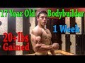 HOW I GAINED 20+ POUNDS IN A WEEK | Extreme Weight Gain | 17 Year Old Bodybuilder