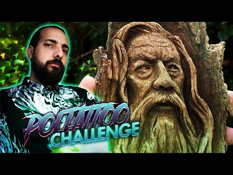 🌟SUPER ART CHALLENGE: WOODCARVING, GANDALF the grey with PINE BARK | Pol Art