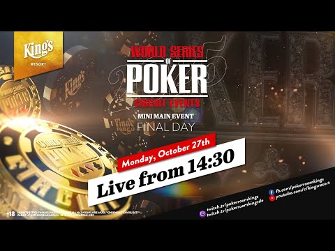 🏆💍 WSOP Circuit NLH €300 Mini Main Event | FINAL DAY live from King's Resort 👑
