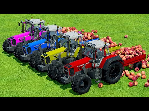 HARVEST AND TRANSPORT APPLES WITH FENDT TRACTORS - Farming Simulator 22