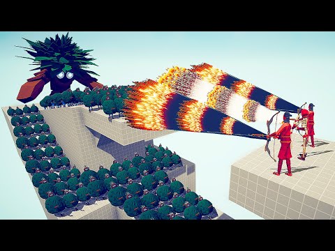 100x BUSHMAN + TITAN vs 3x EVERY GOD - Totally Accurate Battle Simulator TABS