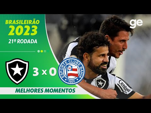 BOTAFOGO 3 X 0 BAHIA | MELHORES MOMENTOS | 21ª RODAD BRASILEIRÃO 2023 | ge.globo