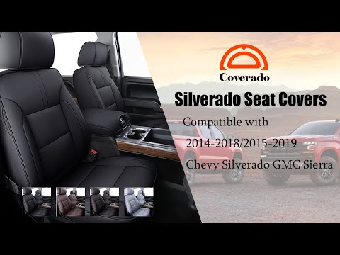 COVERADO | Chevy Silverado GMC Sierra | Car Seat Covers Installation | Waterproof Faux Leather Cover