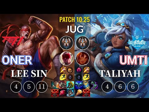 T1 Oner Lee Sin vs hyF UmTi Taliyah Jungle - KR Patch 10.25