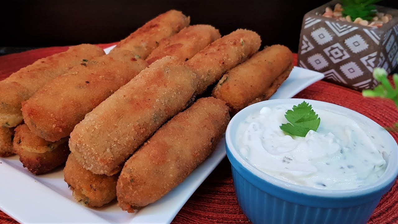 اصابع كفتة البطاط المقلية بالجبنة