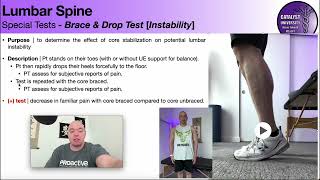 Brace & Drop Test | Lumbar Instability