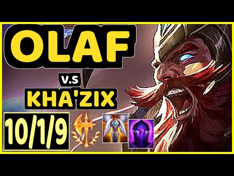 FERCHU (OLAF) vs KHA'ZIX - 10/1/9 KDA JUNGLE GAMEPLAY - BR Ranked DIAMOND