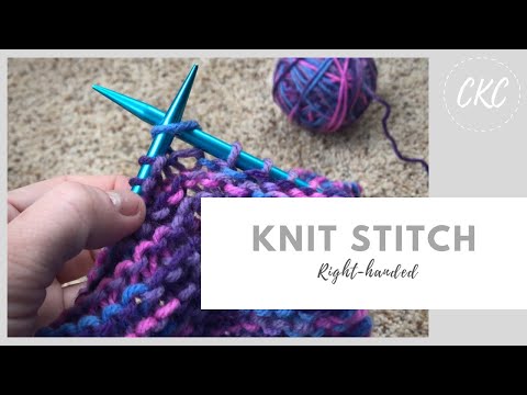 How to Knit // The Knit Stitch for Kids // Right-handed Tutorial