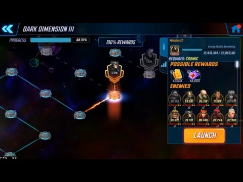Dark Dimension 3 Cosmic 4 (Node 12) Day 11-14. Marvel Strike Force - MSF