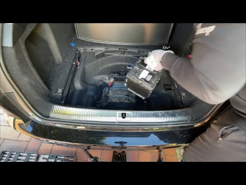Car battery replacement - Vehicle (Varta) starter battery replacement Audi A4/S4 Avant battery re...