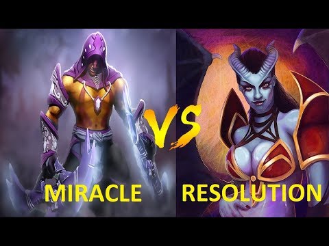 Miracle [Anti Mage] vs Resolution [Queen of Pain] Dota 2 Insane Game!