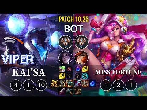 HLE Viper Kai'Sa vs Miss Fortune Bot - KR Patch 10.25