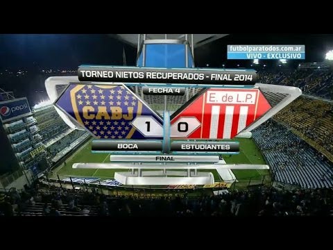 Fútbol en vivo. Boca - Estudiantes LP. Fecha 4. Torneo Final 2014. Fútbol Para Todos.