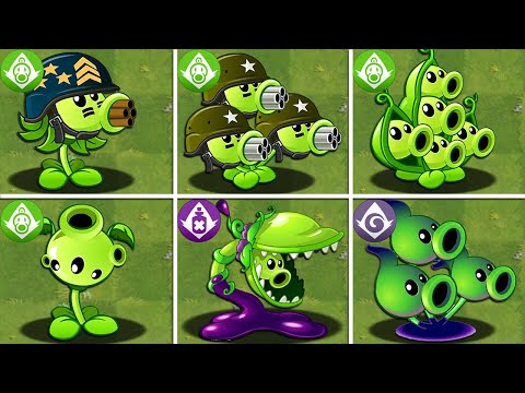 PvZ 2 Final Boss - 100% All GREEN PEA Plants Power-Up vs PvZ 2 All Final Bosses Fight!