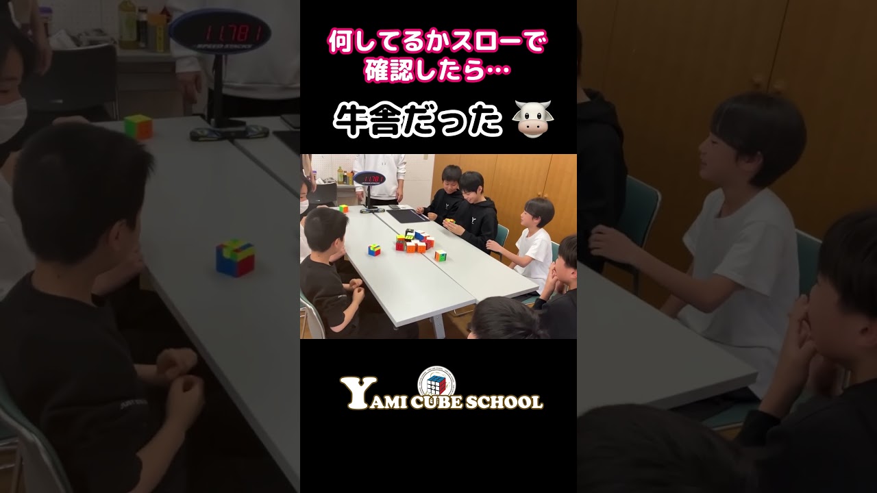 何してるかスローで確認したら牛舎だった 【モーモーファクトリーソルブ】 #rubikscube #yamicubes
