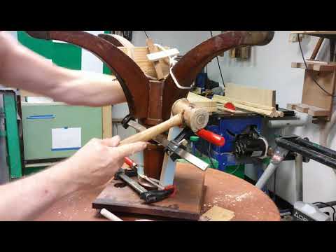 Duncan Phyfe Drum Table repair in the Secret Underground Laboratory Recovery & Salvage