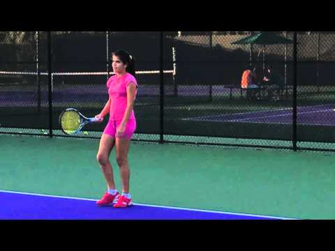 Andrea Mrvic practice with Aubrey - Crandon Park Tennis Center | Miami 2015