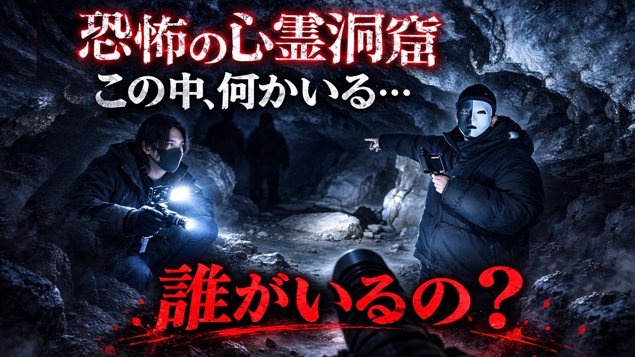 【心霊】この洞窟、何かいる...ライトの先に現れた影の正体。@kuroshiro_channel ​
