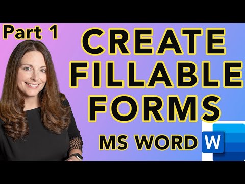 How To Create A Fillable Form In Microsoft Word (Create HR Template Forms) Part 1