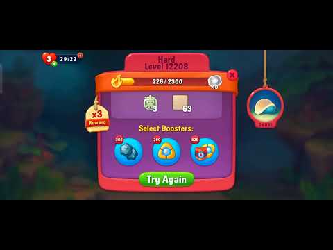 Fishdom 12208 Hard Level No Boosters