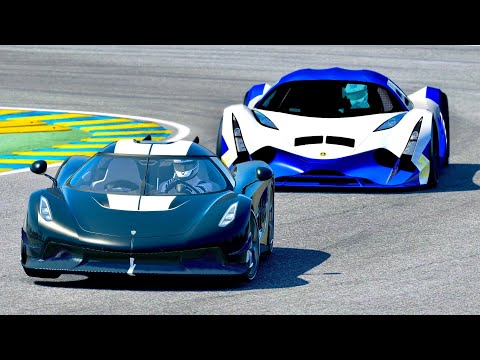 Koenigsegg Jesko Absolut vs Devel Sixteen 2019 at Le Mans 24h Circuit