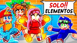 Atrapado en una Escuela de Solo ELEMENTALES en Roblox SNAPCHAT!