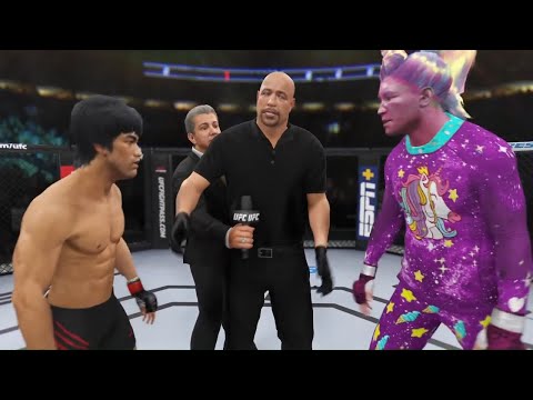 Bruce Lee vs. Purple Unicorn - EA Sports UFC 4 - Dragon Fights 🐉