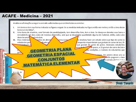 [ACAFE] - Analise as afirmações a seguir e assinale a alternativa - Matemática Linda - Prof. Tatarin