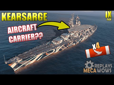 RARE AirCraft Carrier !? Kearsarge on Trap Map | World of Warships