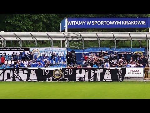 Doping kibiców Hutnika na meczu z Sokołem Ostróda | 05.06.2021