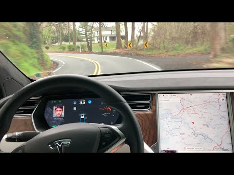 Tesla Autopilot | Tesla’s NEW Path Prediction on a Curvy Country Road