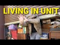 Owner lives in abandoned storage unit W