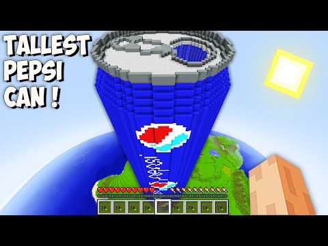 I found THE TALLEST PEPSI CAN in Minecraft! This is THE HIGHEST GIANT COLA BOTTLE!