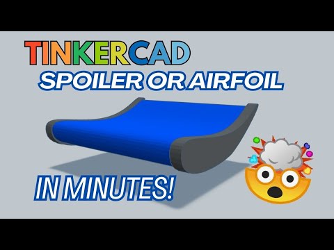 Unlock The Secrets Of Designing Spoilers in Tinkercad! Wings & Airfoils too. 💯🤯