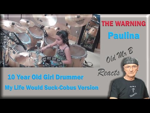 10 Year Old Girl Drummer- Paulina - My Life Would Suck-Cobus Version (Reaction)
