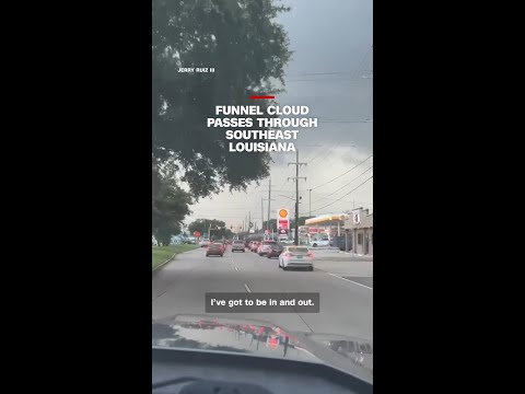Funnel cloud passes through southeast Louisiana