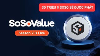 Kèo airdrop Sosovalue muad 1 đã trả thưởng mùa 2 còn lại 4 tháng sẽ trả thưởng. Tham gia ngay