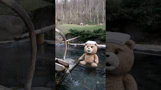 目の前に草原　自然の中の露天風呂　糠平温泉　北海道