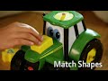 Tomy JOHN DEERE traktorius su kaladėlėmis Johnny, 46654