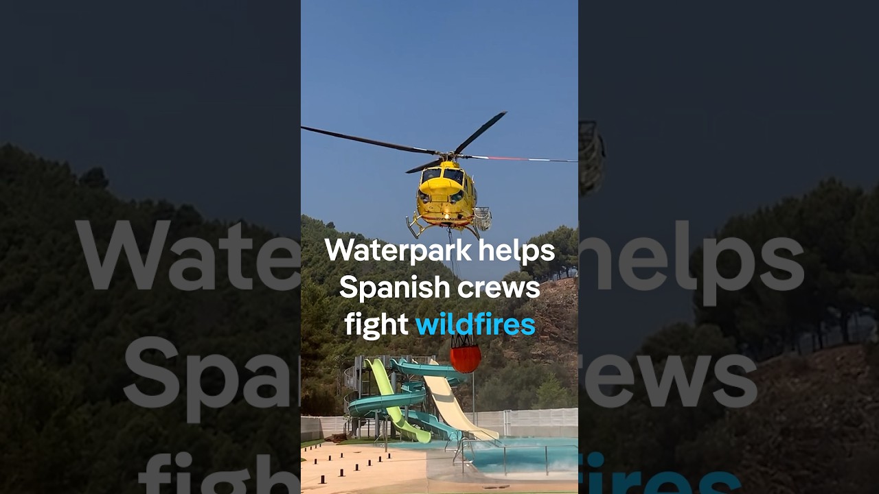 Spain's Valencia wildfires destroy 10,000 hectares; firefighters use waterpark for helicopter refueling